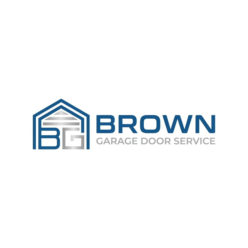 Brown Garage Door Service Logo